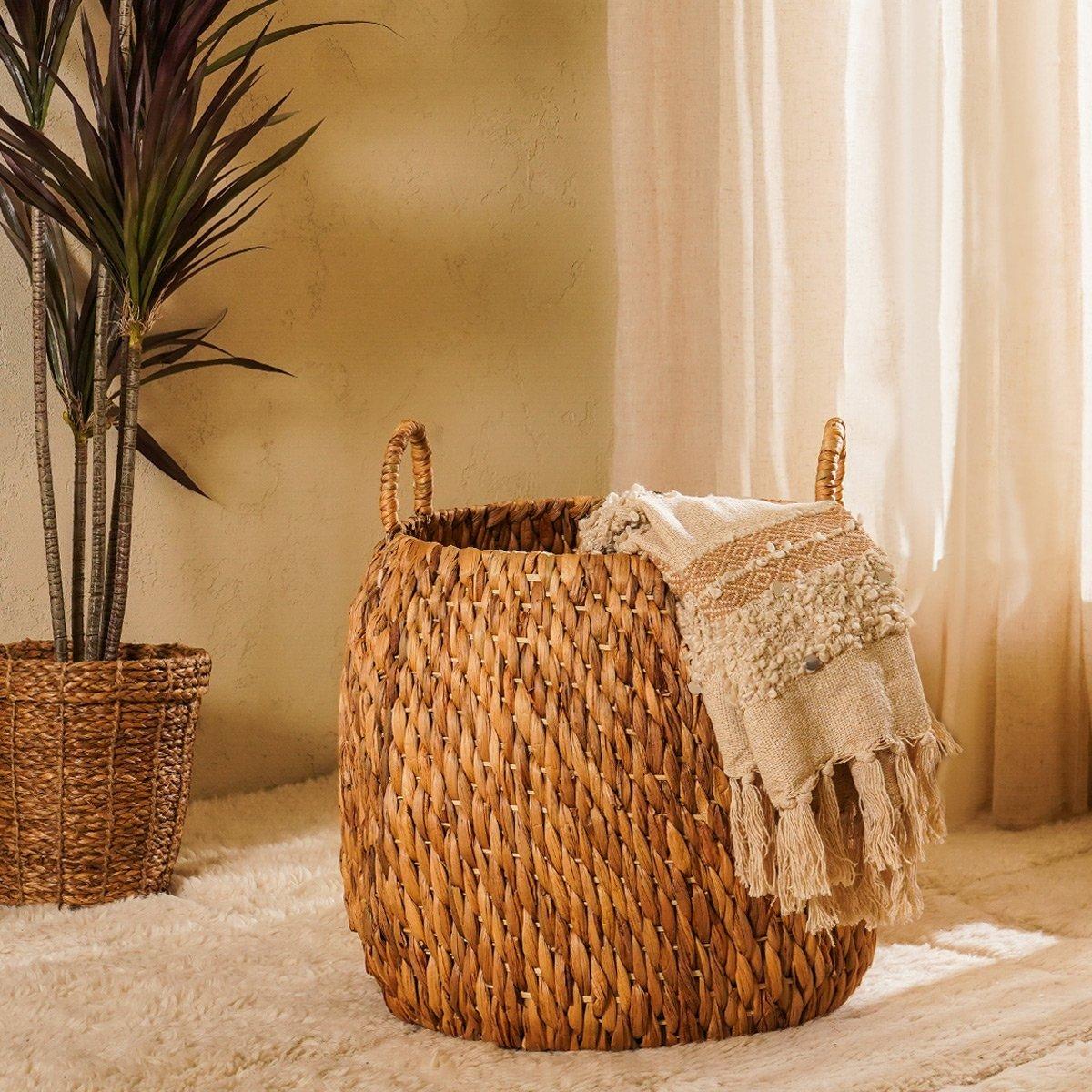 

Braid storage basket natural 40x41 cm