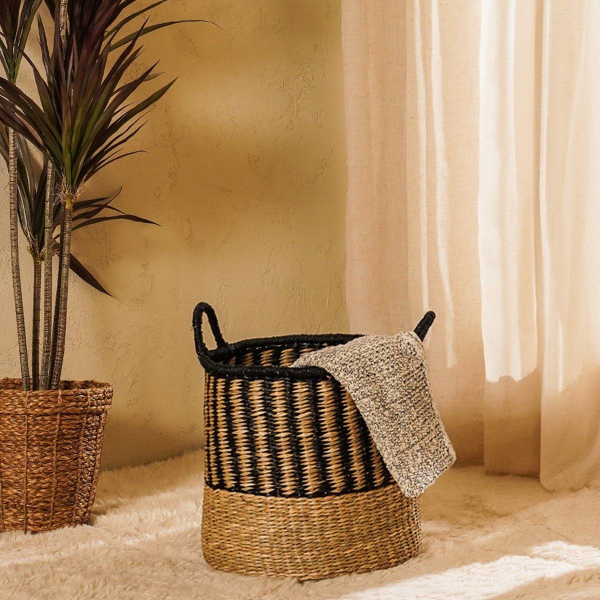 

Line storage basket black 38x31 cm