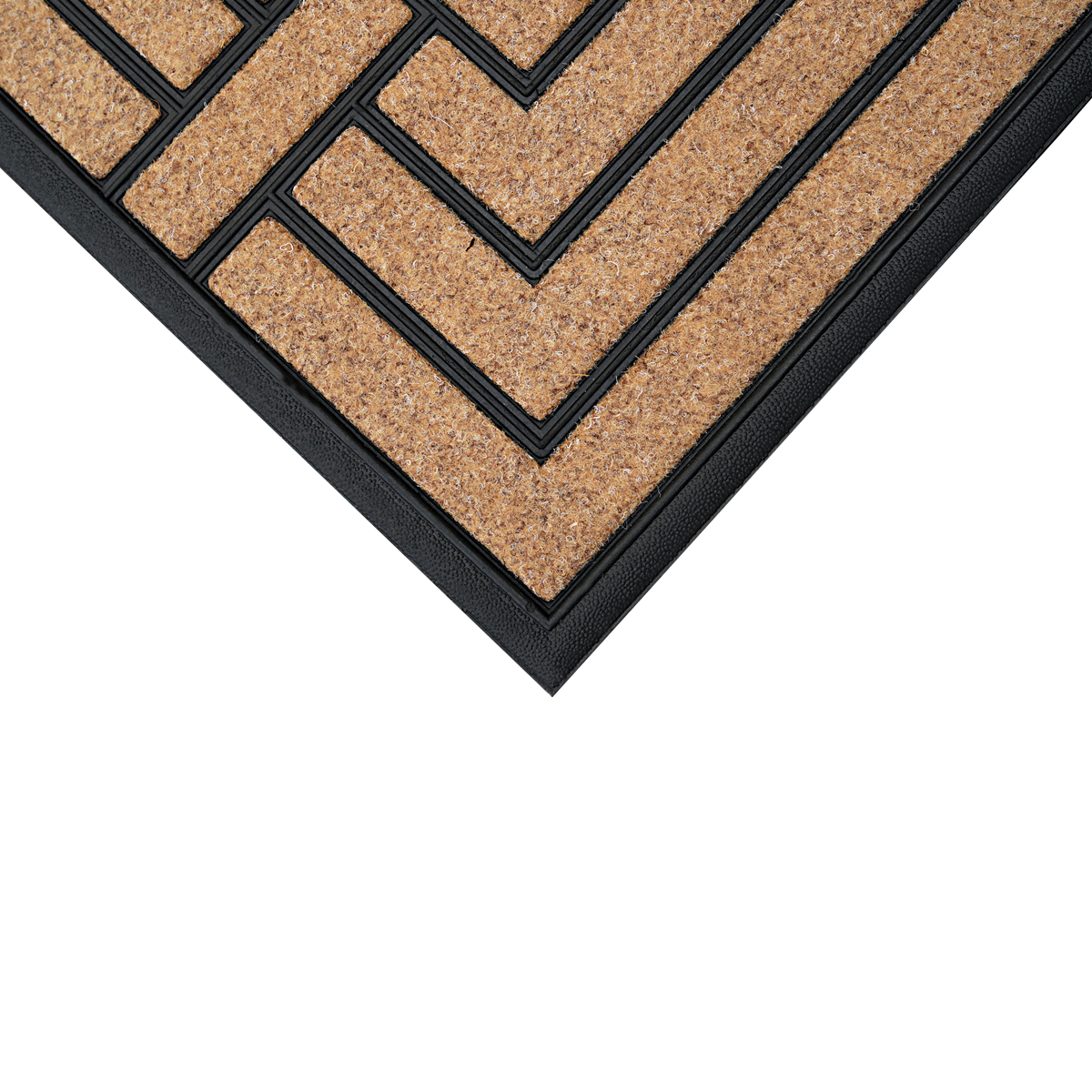 

Box rubber door mat natural 45x75 cm