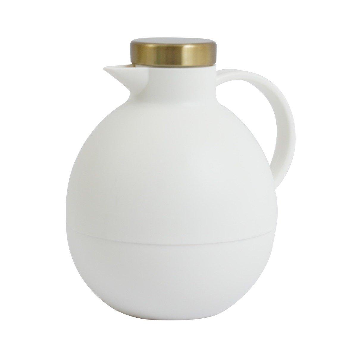 

Alba jug white with gold lid round 1ltr