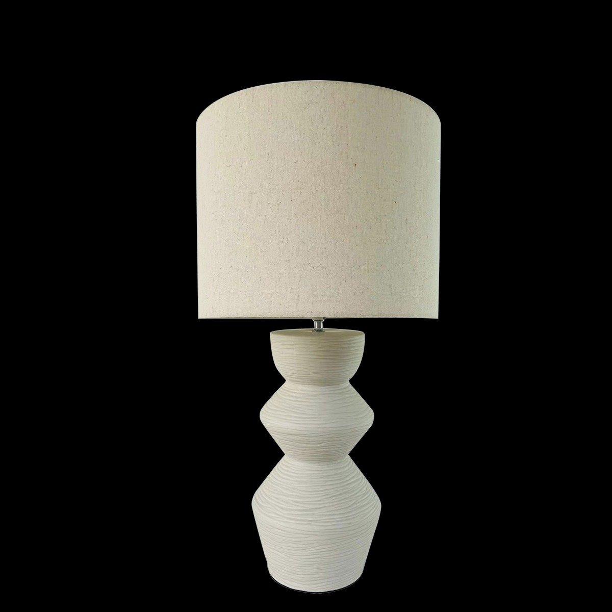 

Joy ceramic table lamp ivory d35 x h64 cm