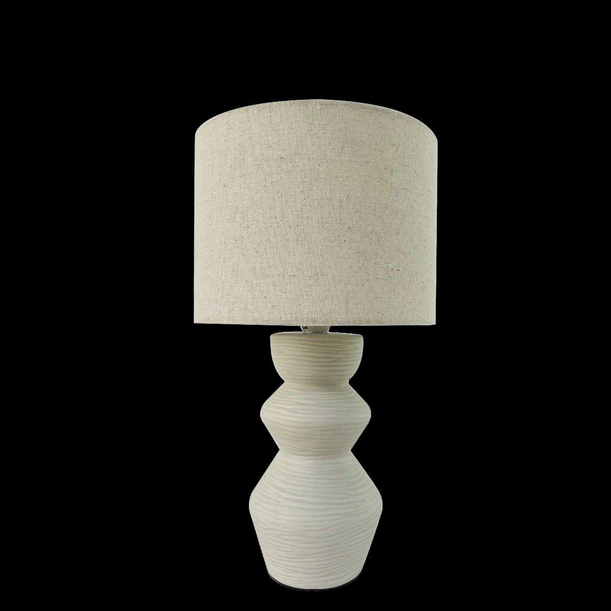 

Joy ceramic table lamp ivory d18 x h32 cm