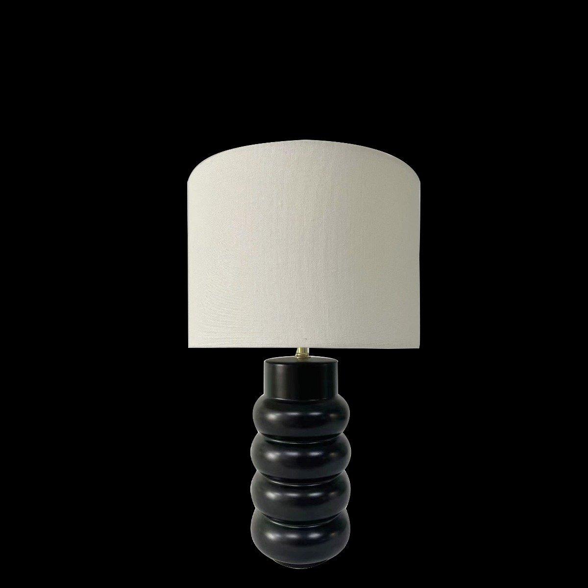 

Zoe ceramic table lamp black d28 x h45 cm