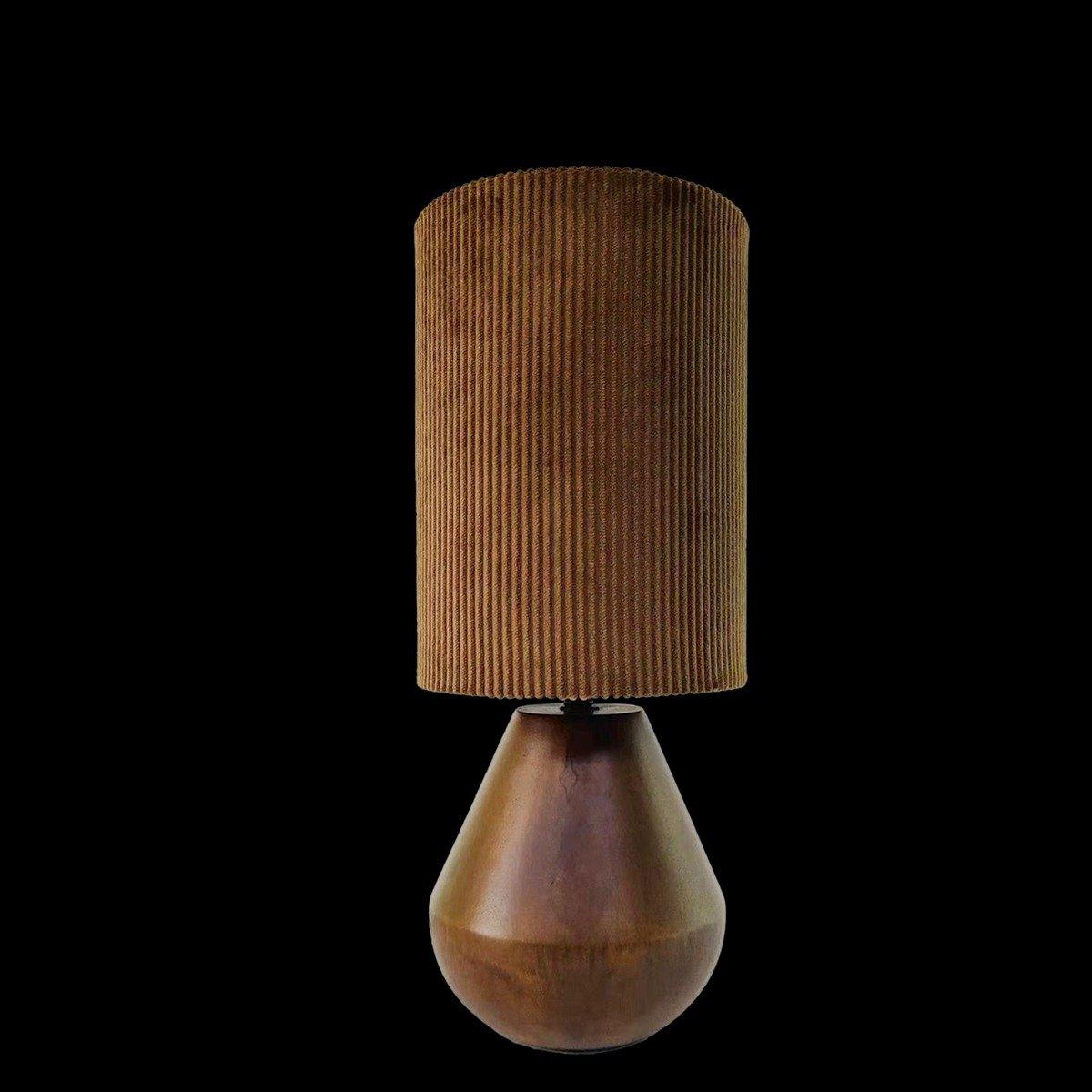 

Renato wood table lamp grey d16 x h39 cm