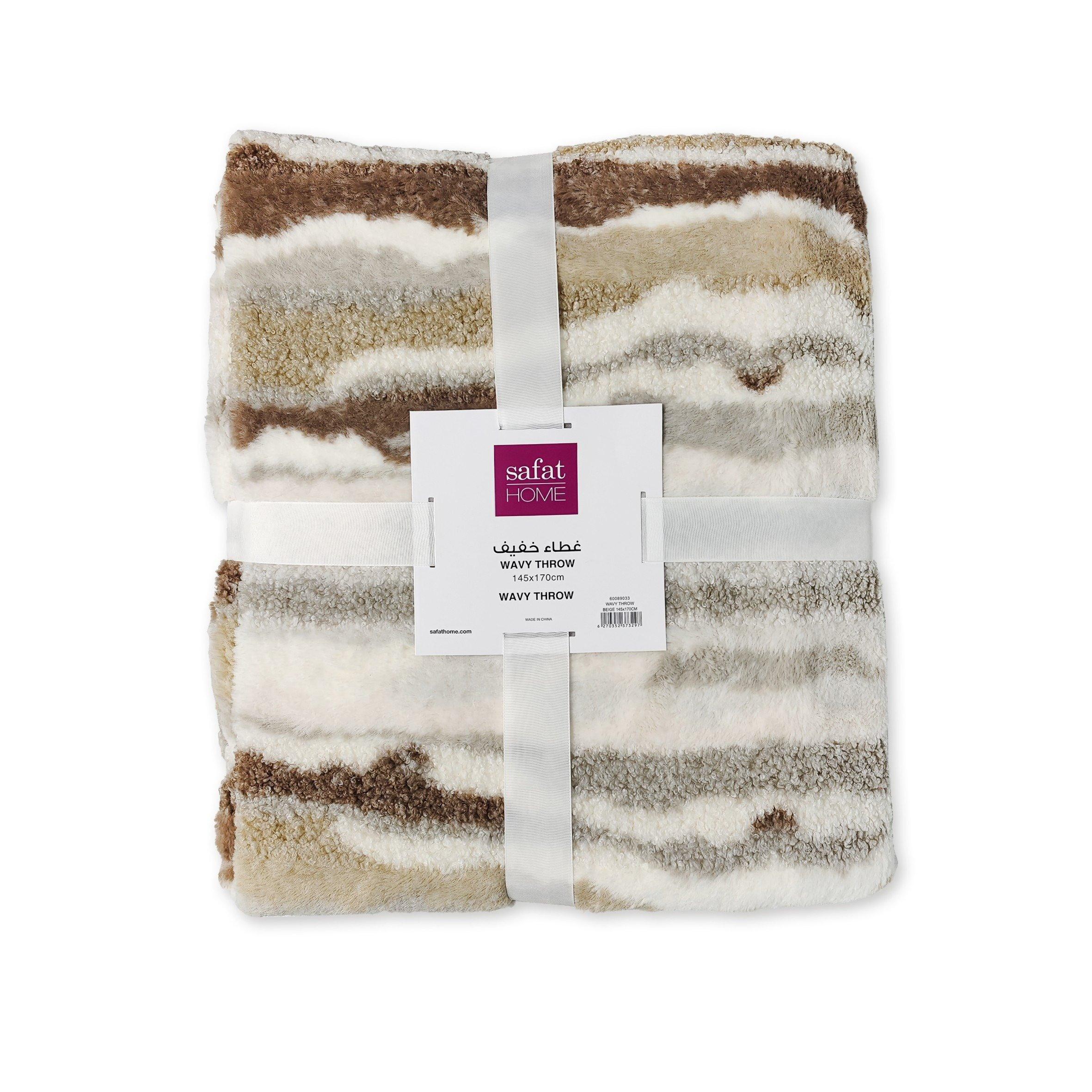 

Wavy throw beige 150x170 cm