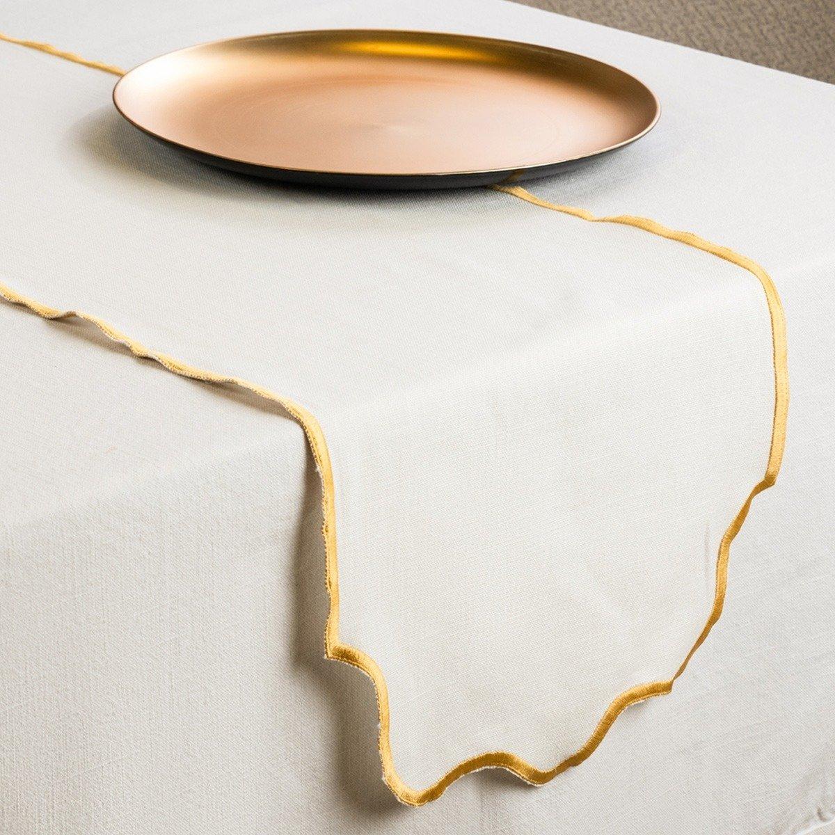 

Dana wave table runner gold 33x150 cm