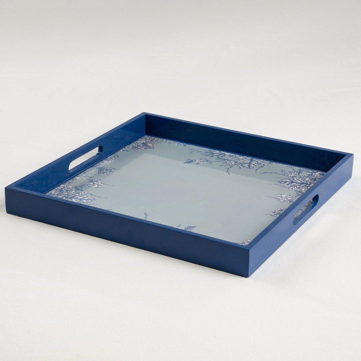

Antique tray blue 39x39x4 cm