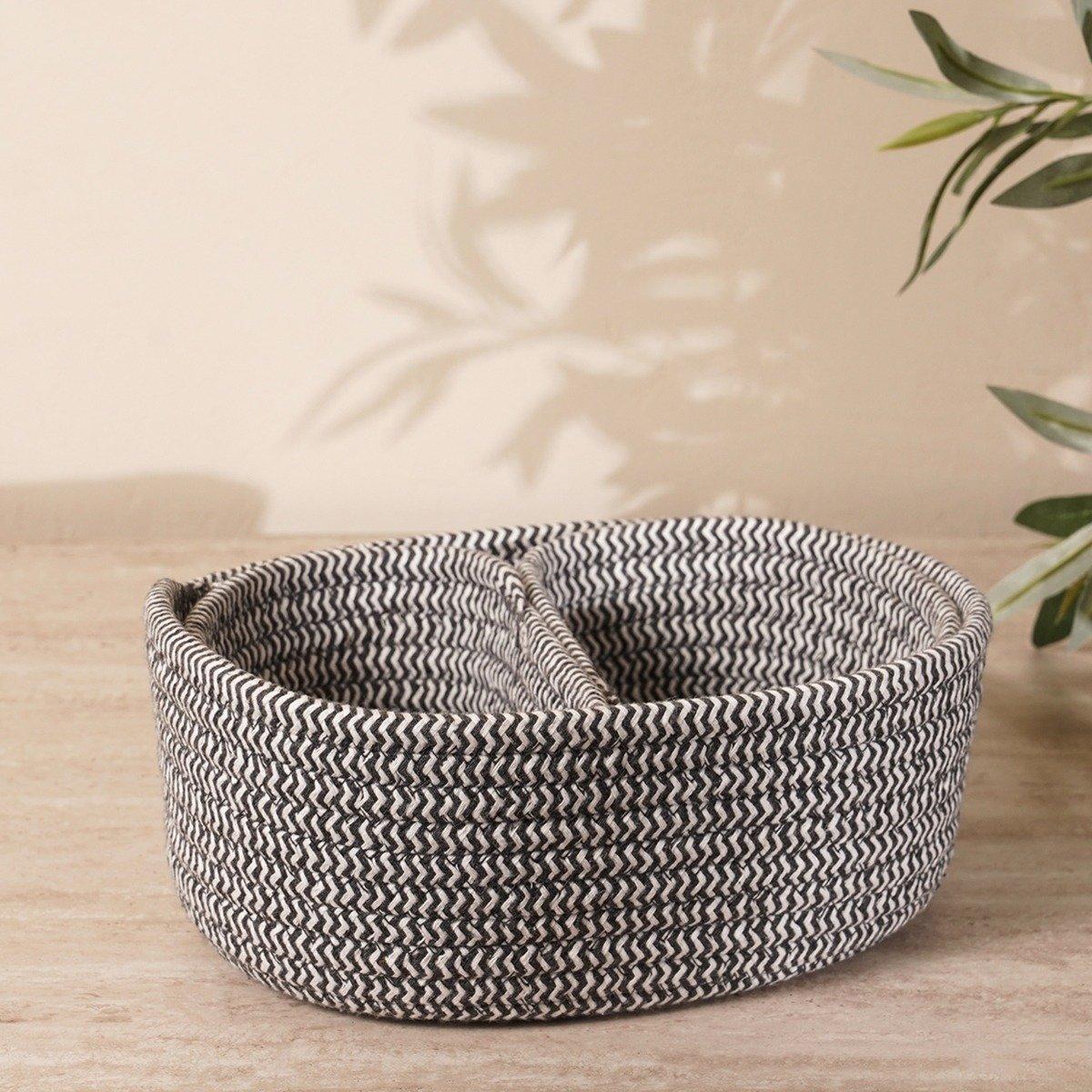 

Rope storage basket grey set of 3pcs
