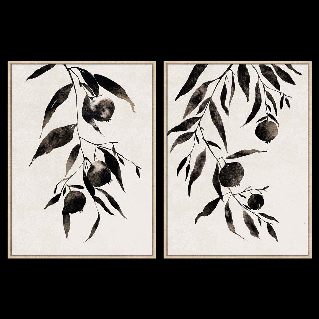

Oli set of 2 framed art black/white 60x80 cm