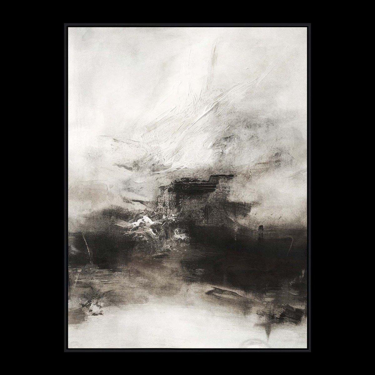 

True textured framed art black 70x120 cm