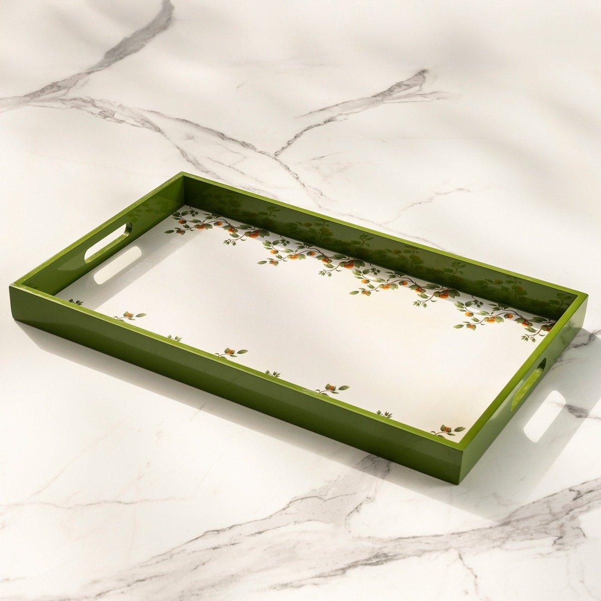 

Citrus wooden tray green 52x32 cm