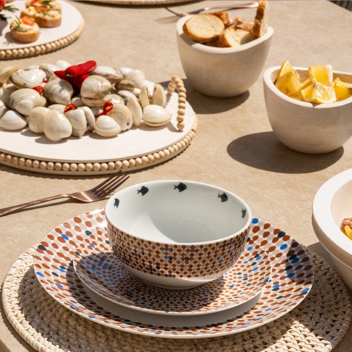 

Ohyamal dinner set blue 18pcs