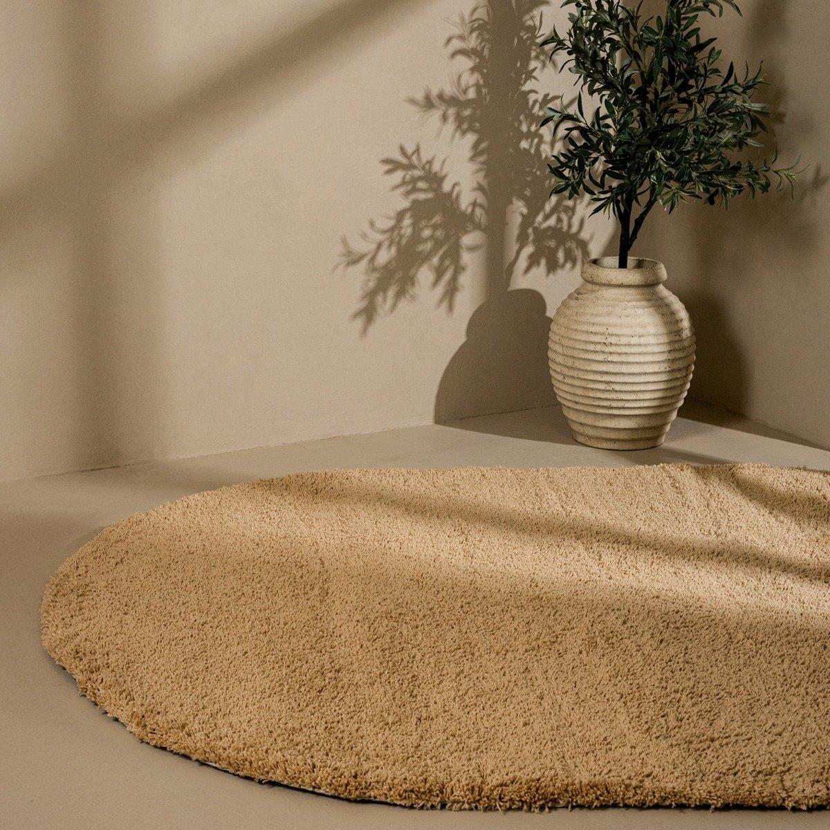 

Lyra oval polyshaggy rug beige 170x230 cm