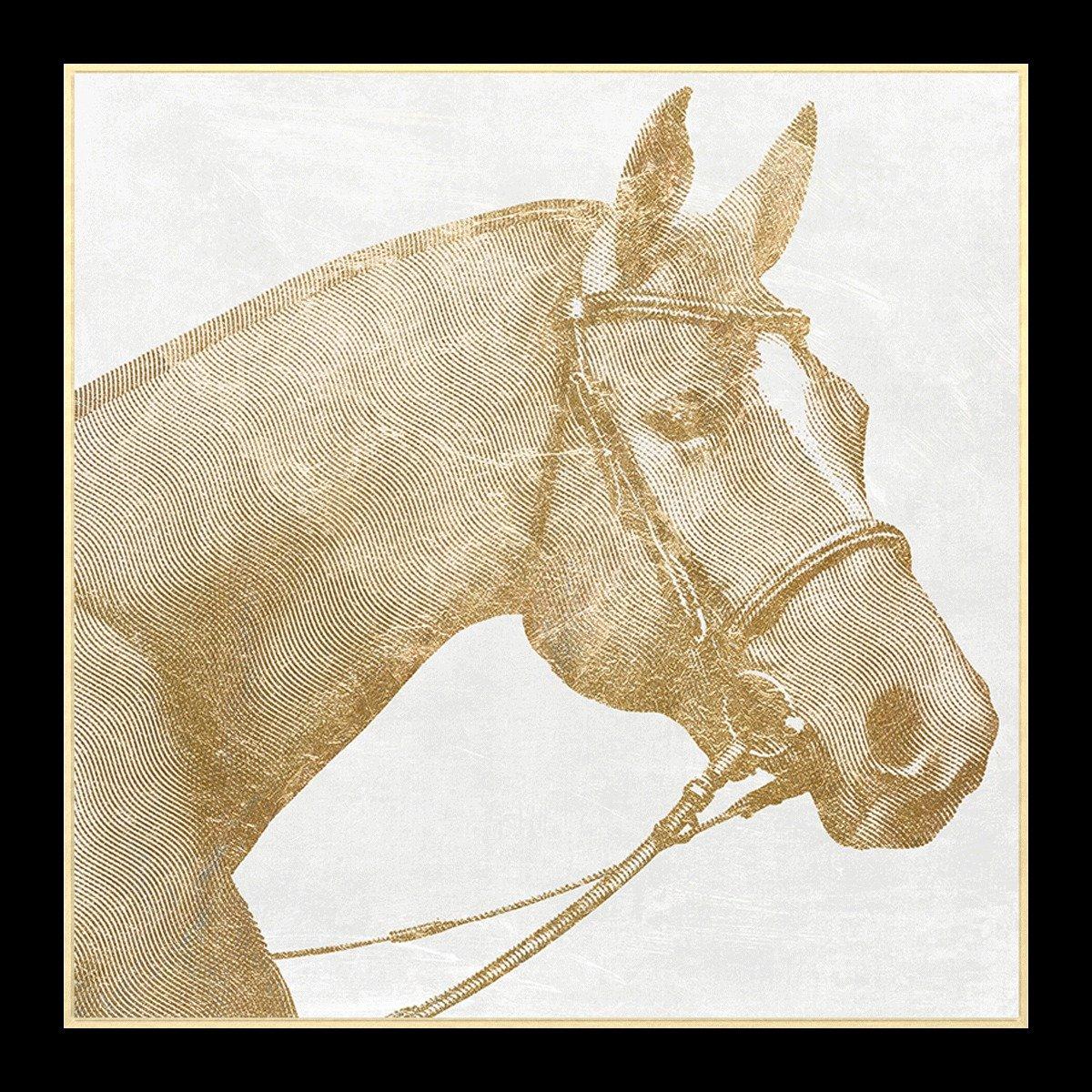 

Horsy framed art beige 100x100 cm