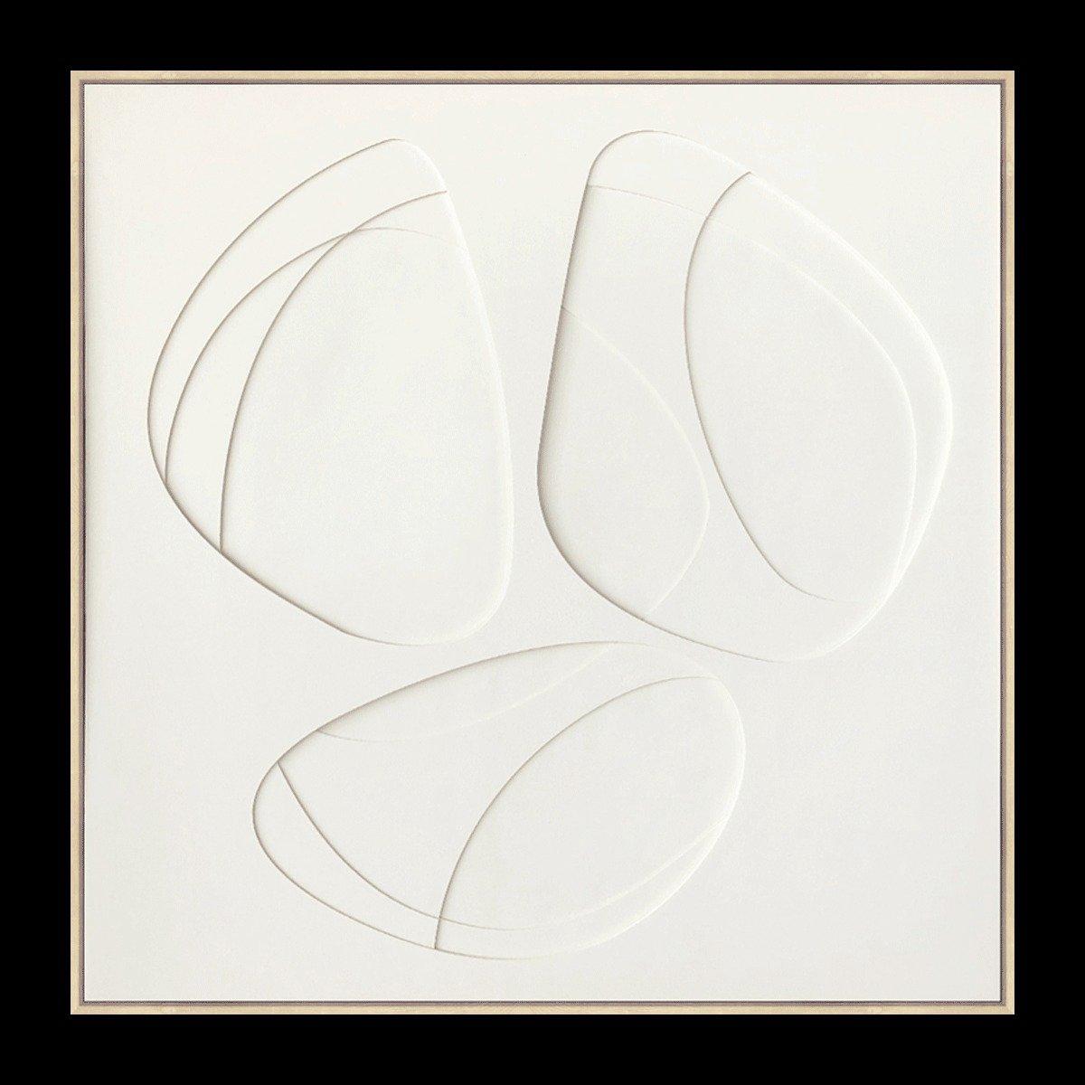

Susy 3d art with relief white 100x100 cm