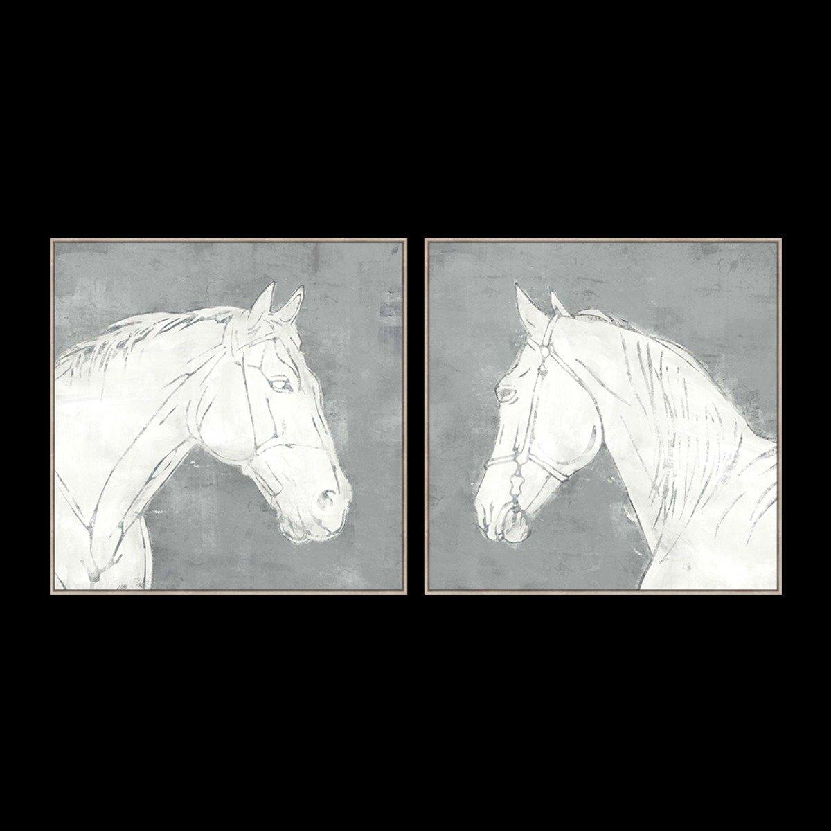 

Hari s/2 framed canvas grey 60x60 cm