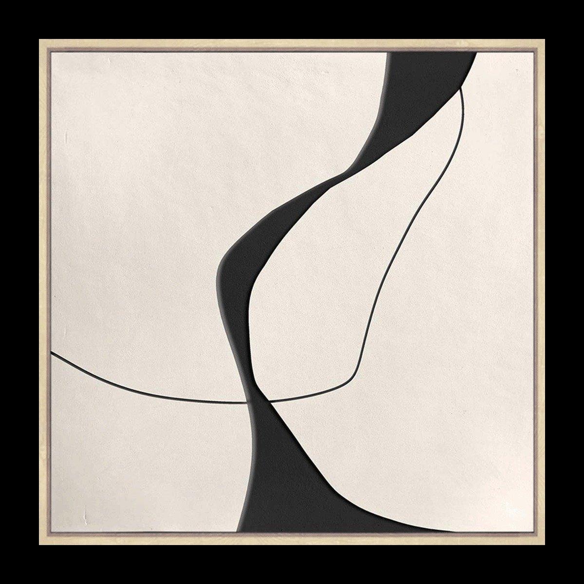 

Waze 3d art with relief beige 60x60 cm