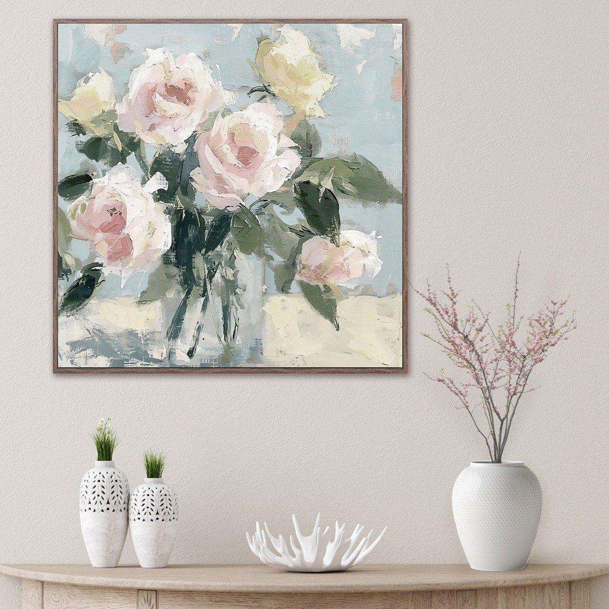 

Rosy 30% hand-painted multicolor 80x80 cm