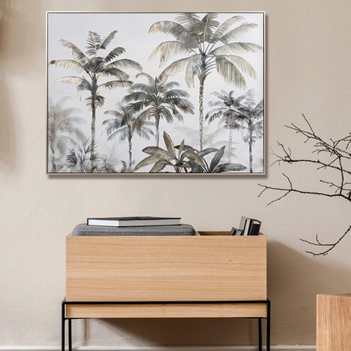 

Hexy printed canvas grey 80x80 cm