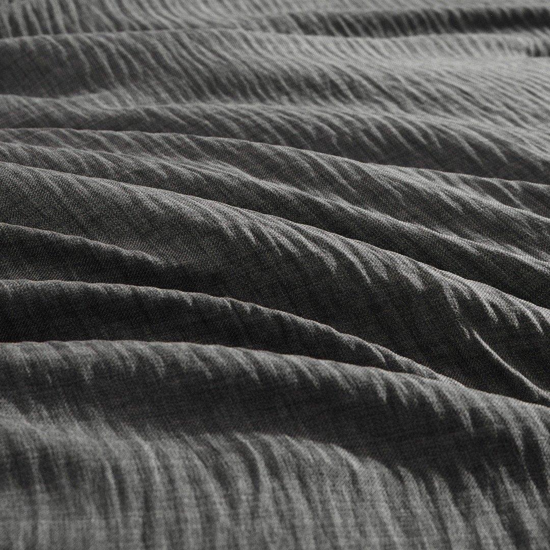 

Easy 5pcs bed in a bag textured comforter set grey 220x240 cm