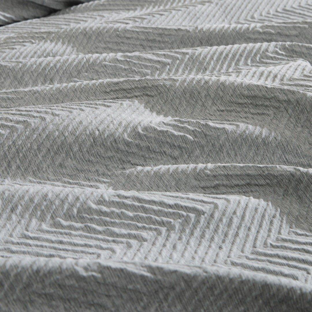 

Chevron 5pcs bed in a bag comforter set grey 220x240 cm
