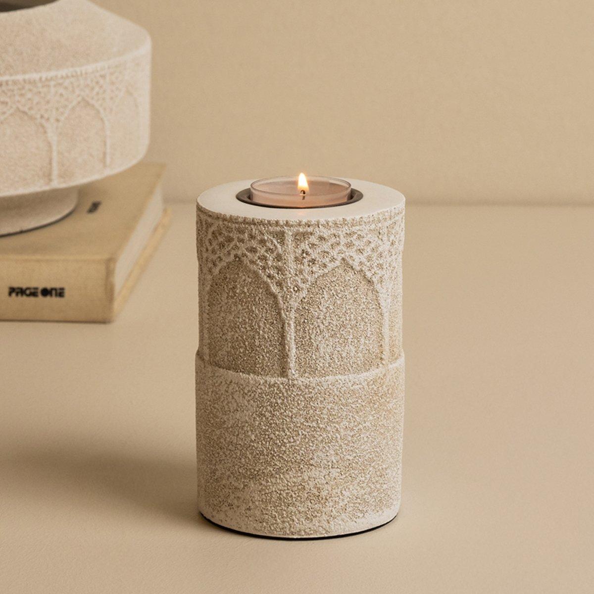 

Palace candle holders white 8x8x12 cm