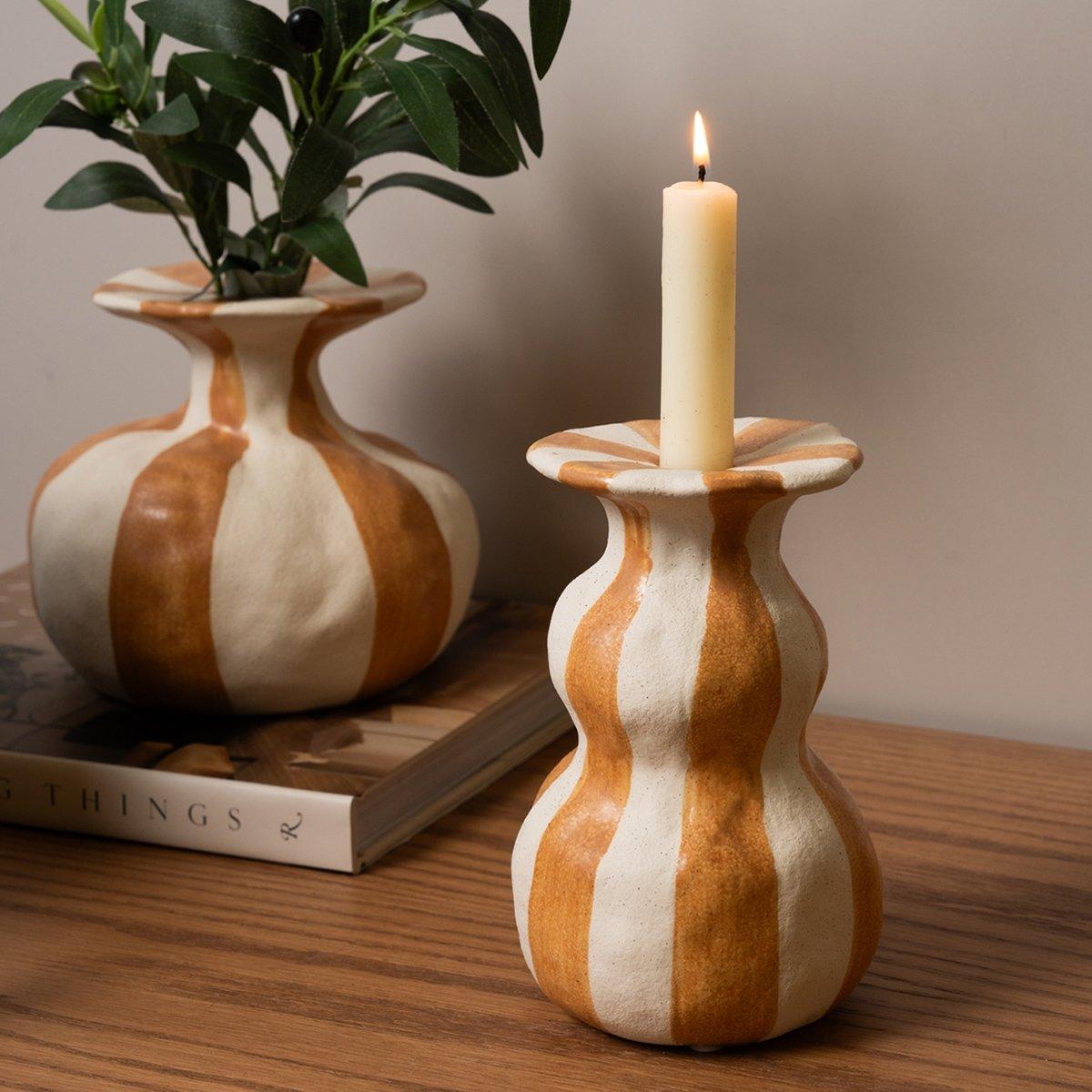 

Stripper candle holder yellow 10. 4x10. 4x16 cm