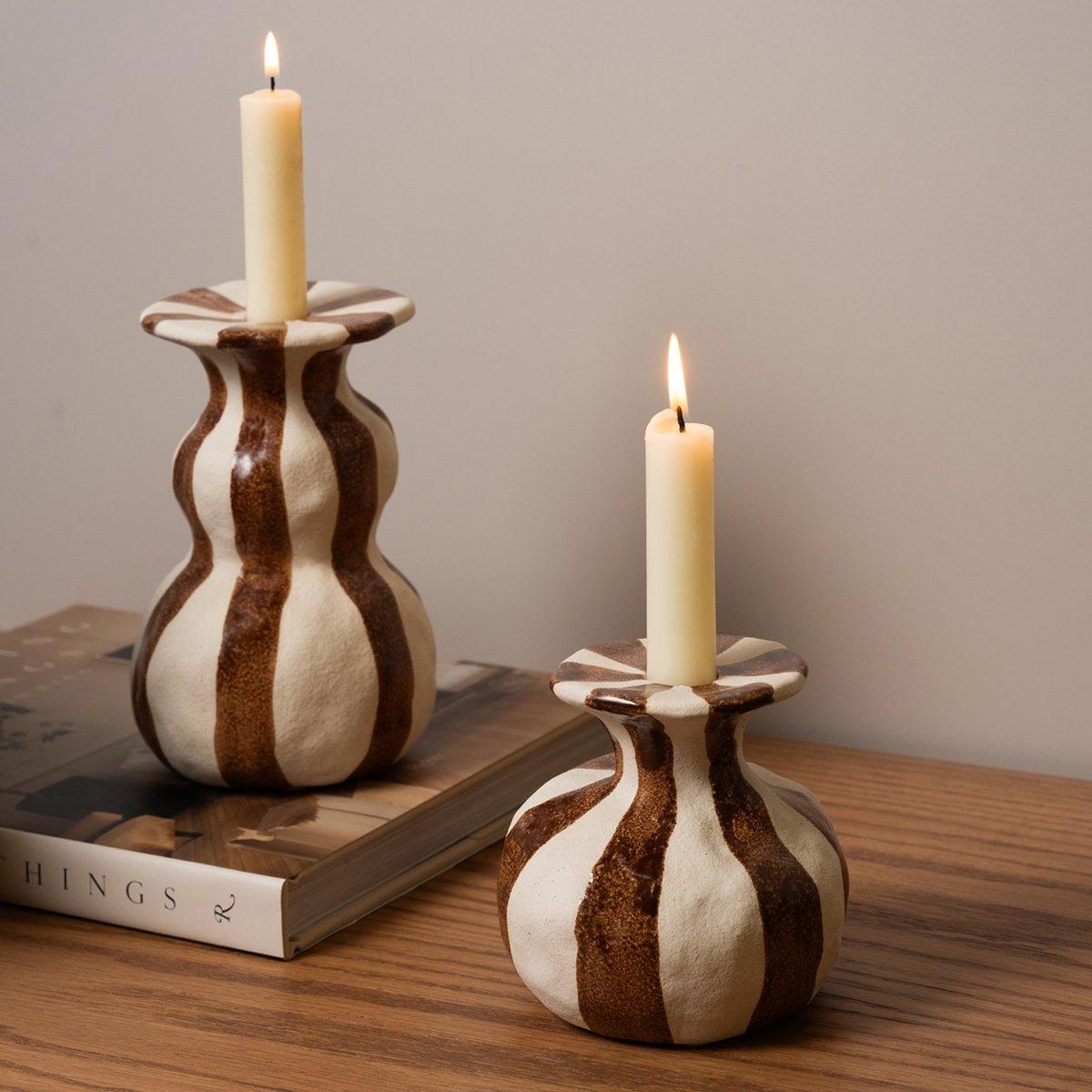 

Stripper candle holder brown 10. 5x10. 5x10 cm