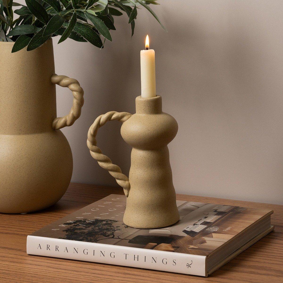 

Merill candle holder beige 12. 5x8x17. 2 cm