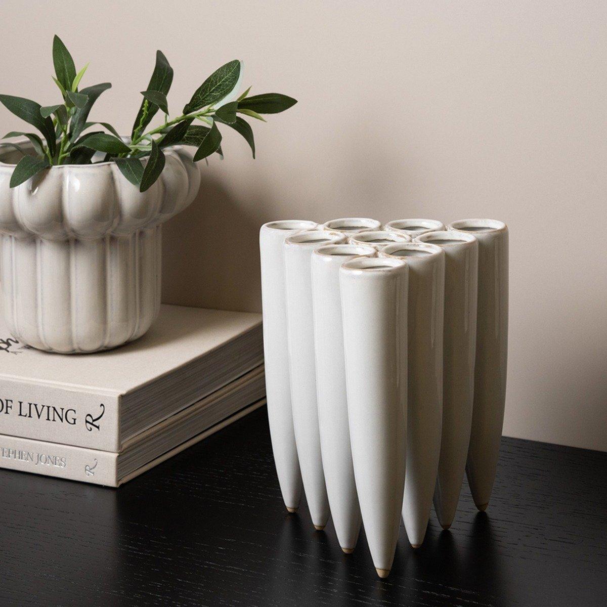 

Fimo vase white 18x16. 3x20. 3 cm