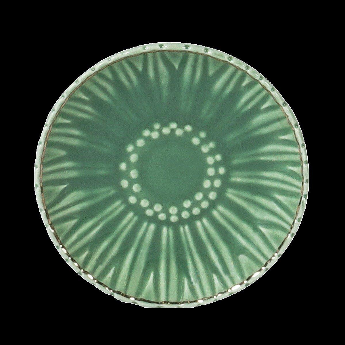 

Pansy deco plate green 9x9x1. 5 cm