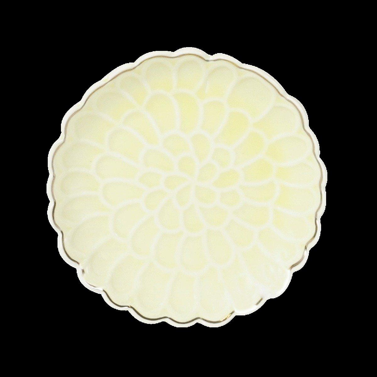 

Pansy deco plate yellow 10x10x1. 7 cm