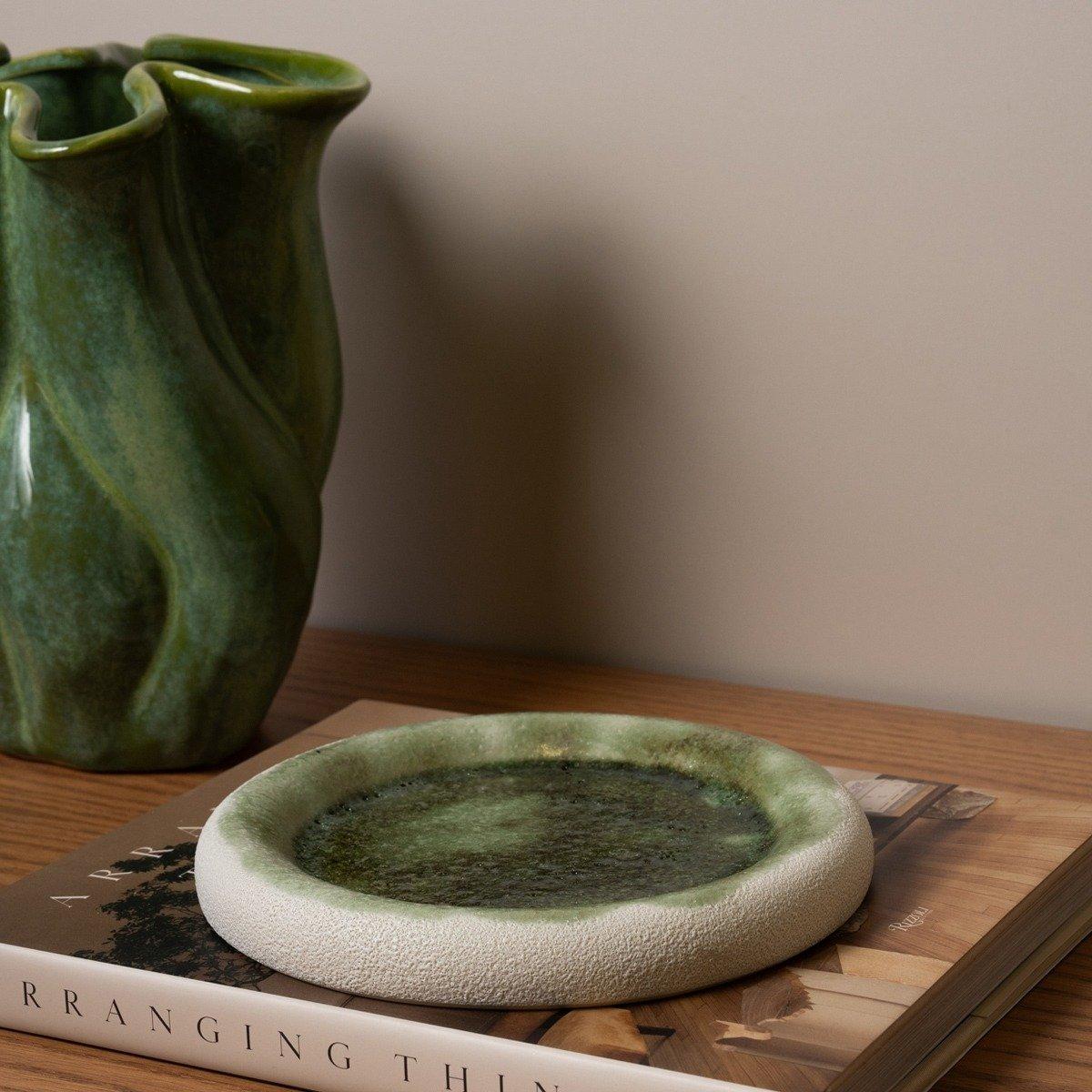 

Aloe vera deco plate green 19. 5x19. 5x2. 5 cm