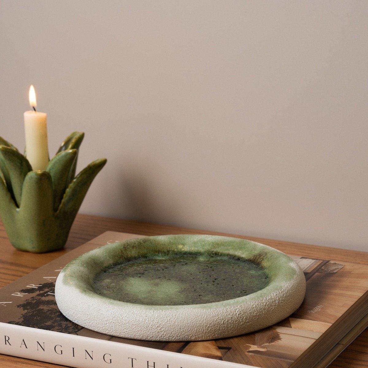 

Aloe vera deco plate green 23. 7x23. 7x3 cm