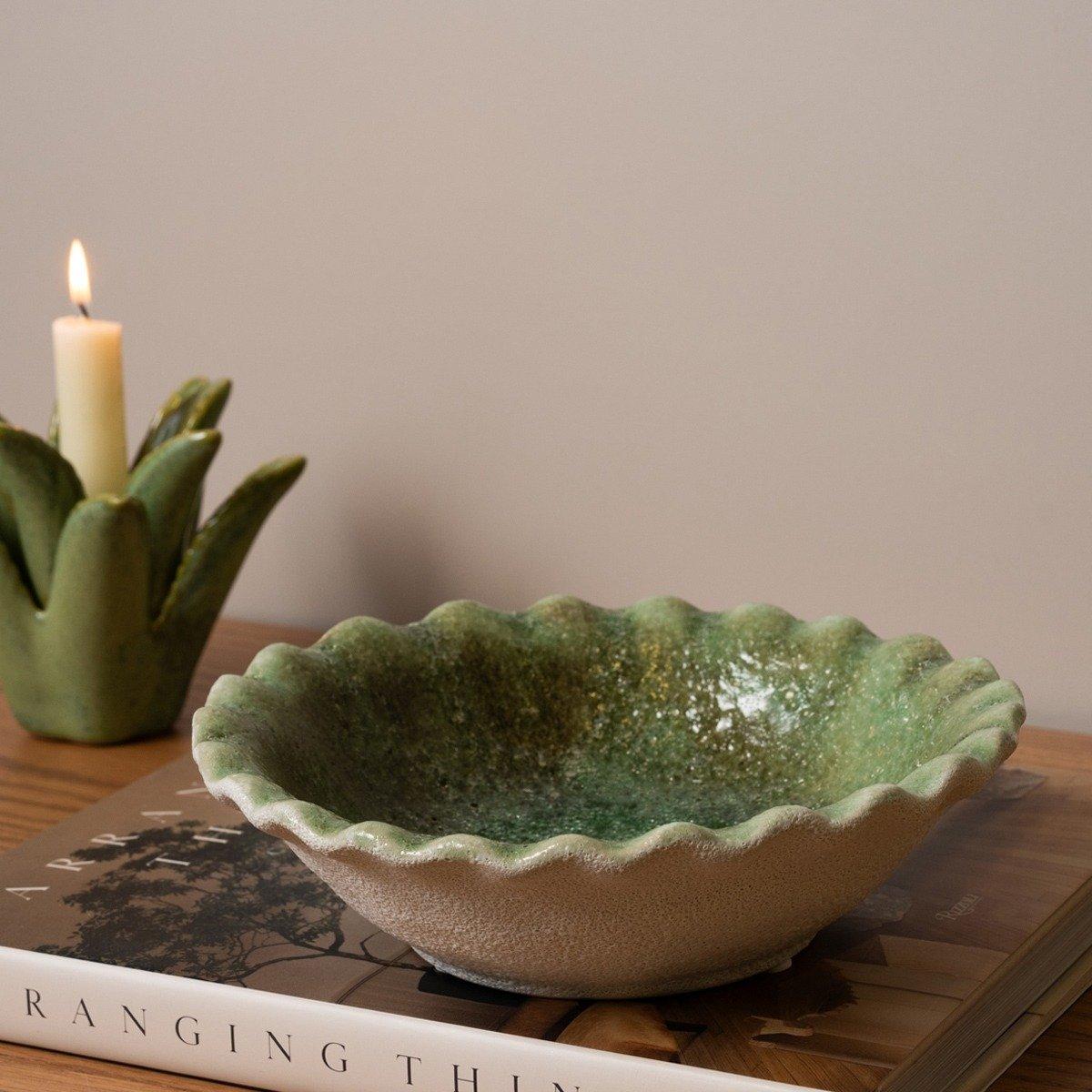 

Aloe vera deco plate green 20. 3x20. 3x6 cm