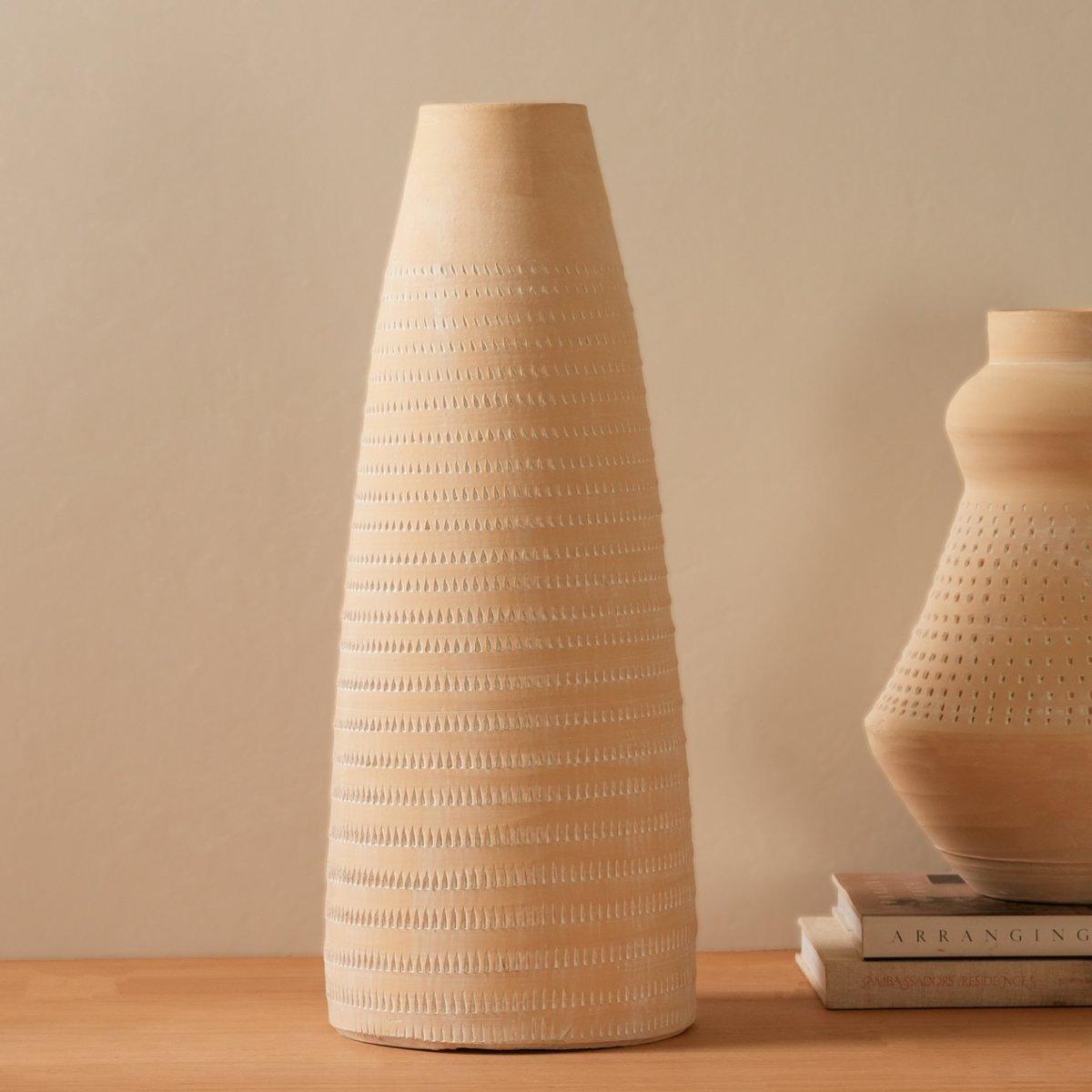 

Olla terracotta vase beige 24. 8x24. 8x59 cm