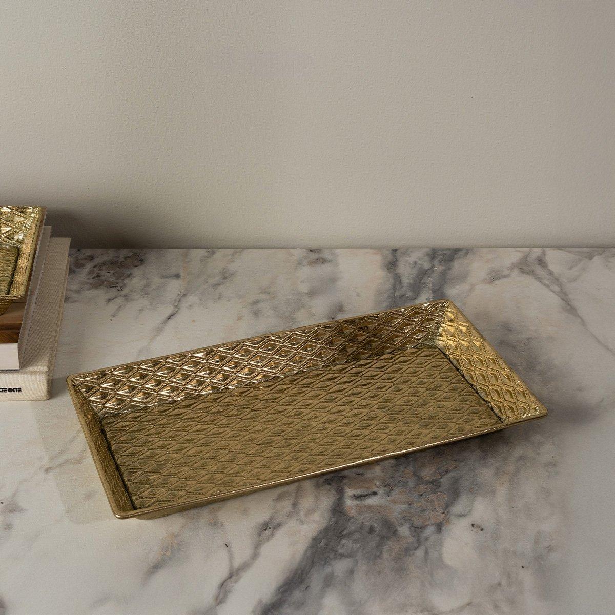 

Hamco metal deco tray gold 36. 5x17. 5x3. 5 cm