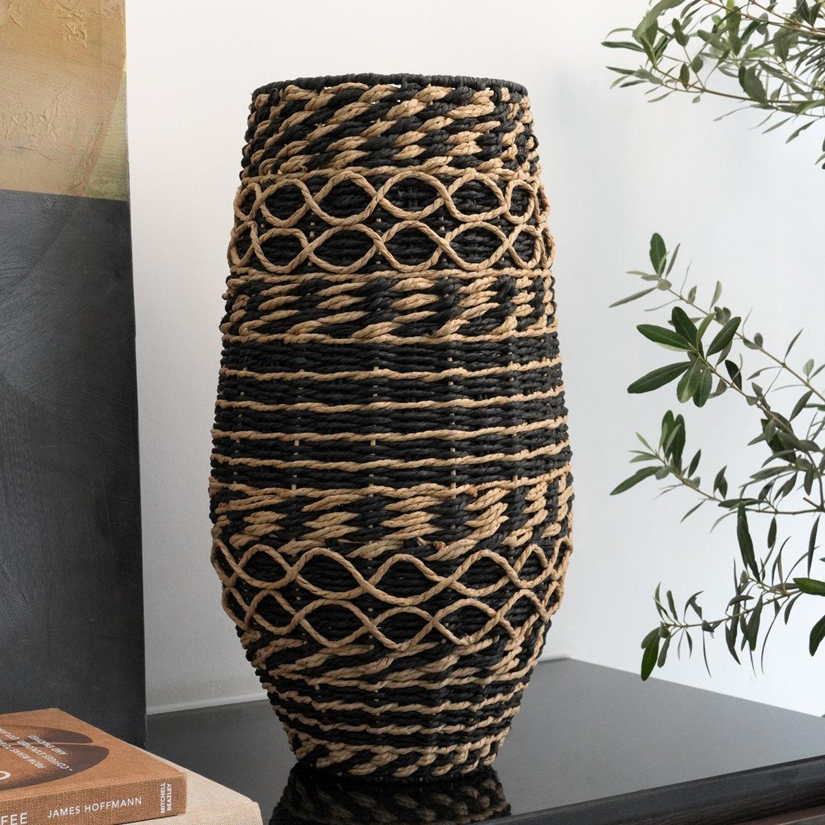

Jazz grass vase black/natural 20x20x50 cm