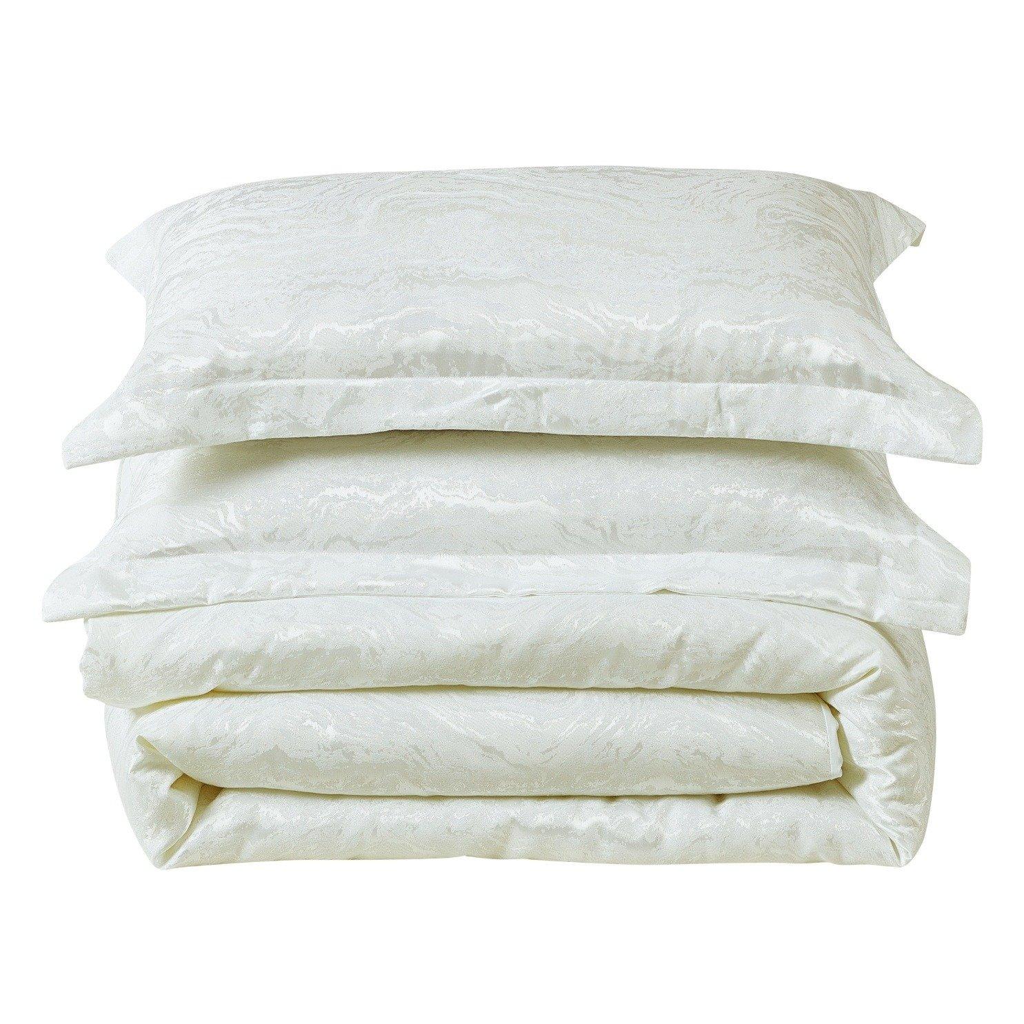 

Wave 5pcs luxury jacquard duvet cover set white 240x260 cm