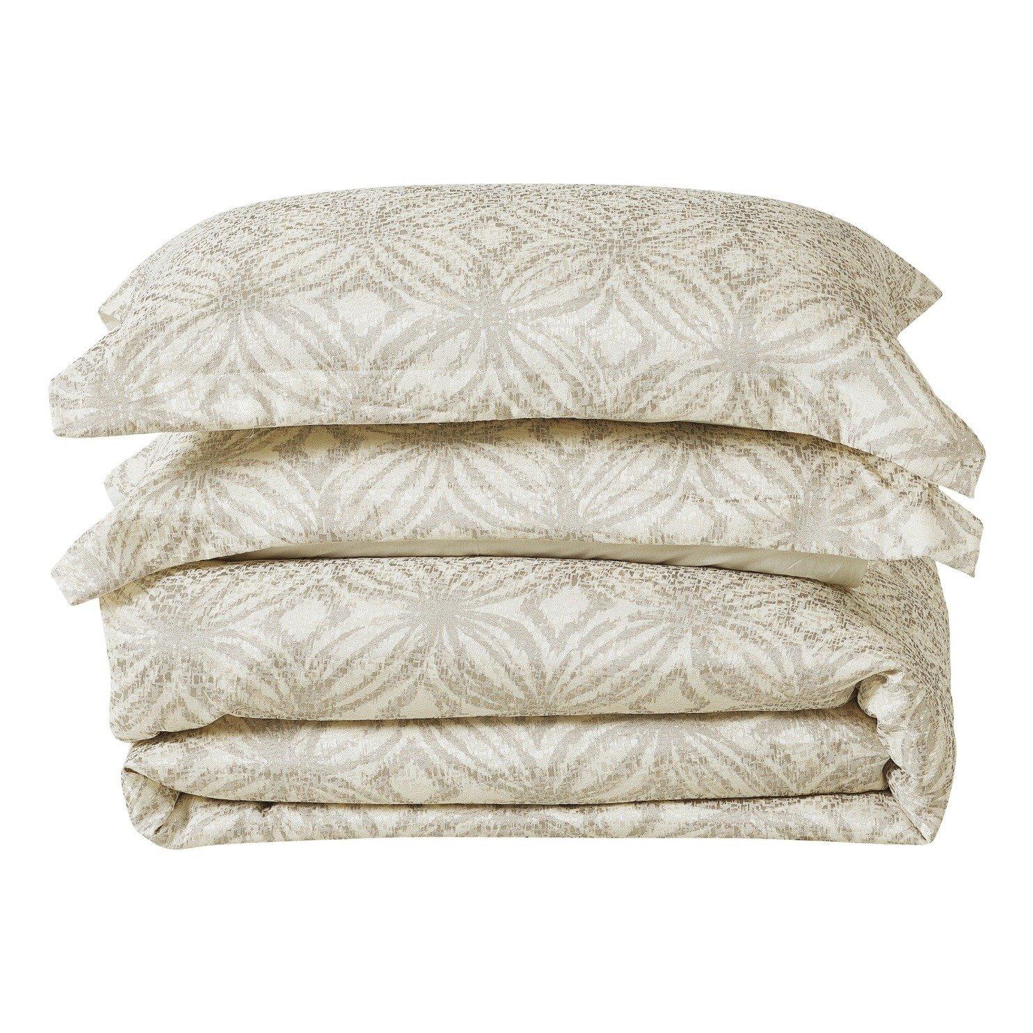 

Cloe 5pcs luxury jacquard duvet cover set silver 220x240 cm