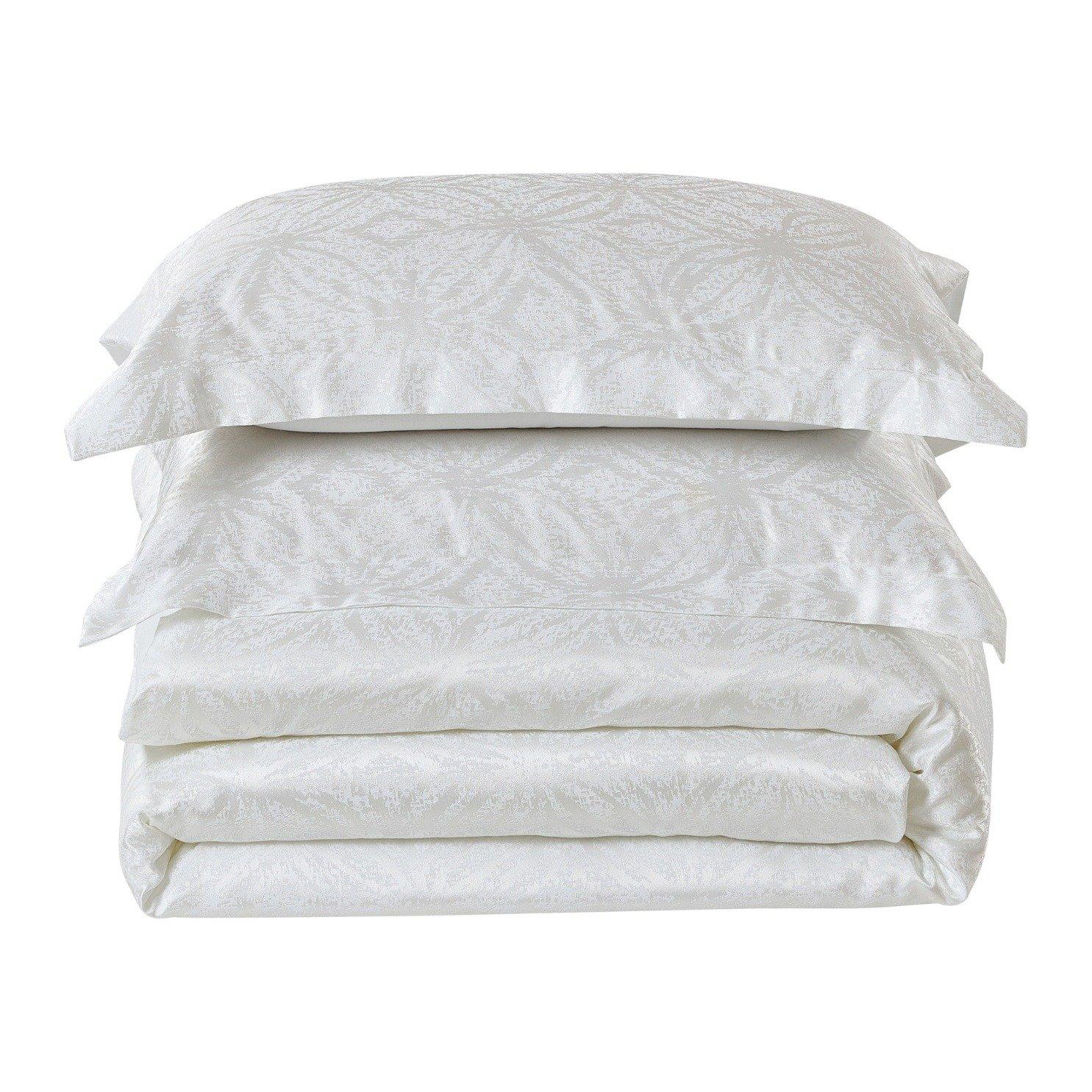 

Cloe 5pcs luxury jacquard duvet cover set white 240x260 cm