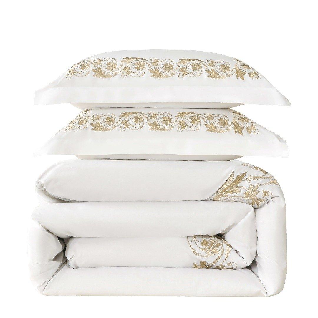 

Tori 5pcs embroidered duvet cover set gold 220x240 cm