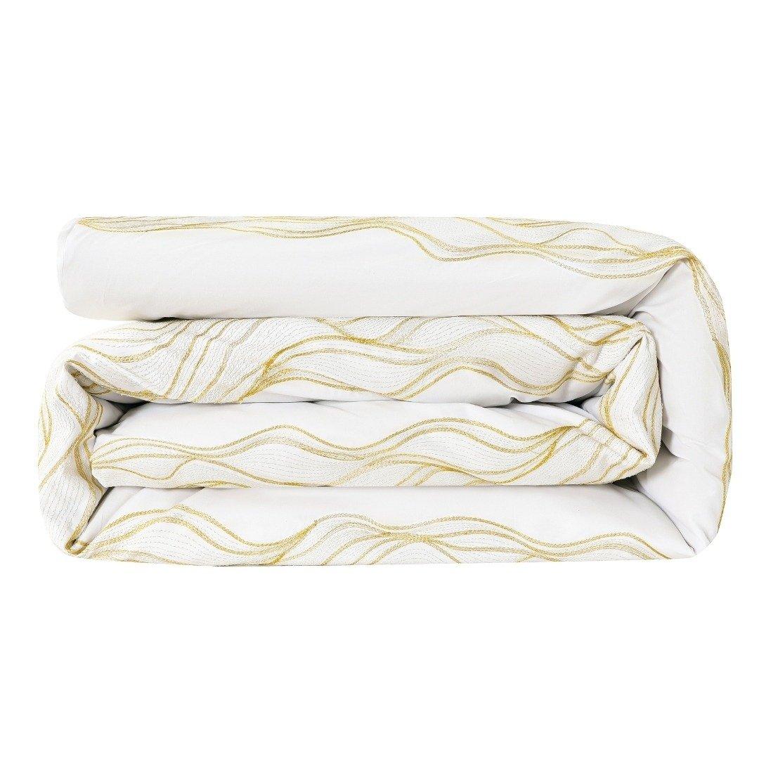 

Stream 8pcs embroidered comforter set gold 260x270 cm