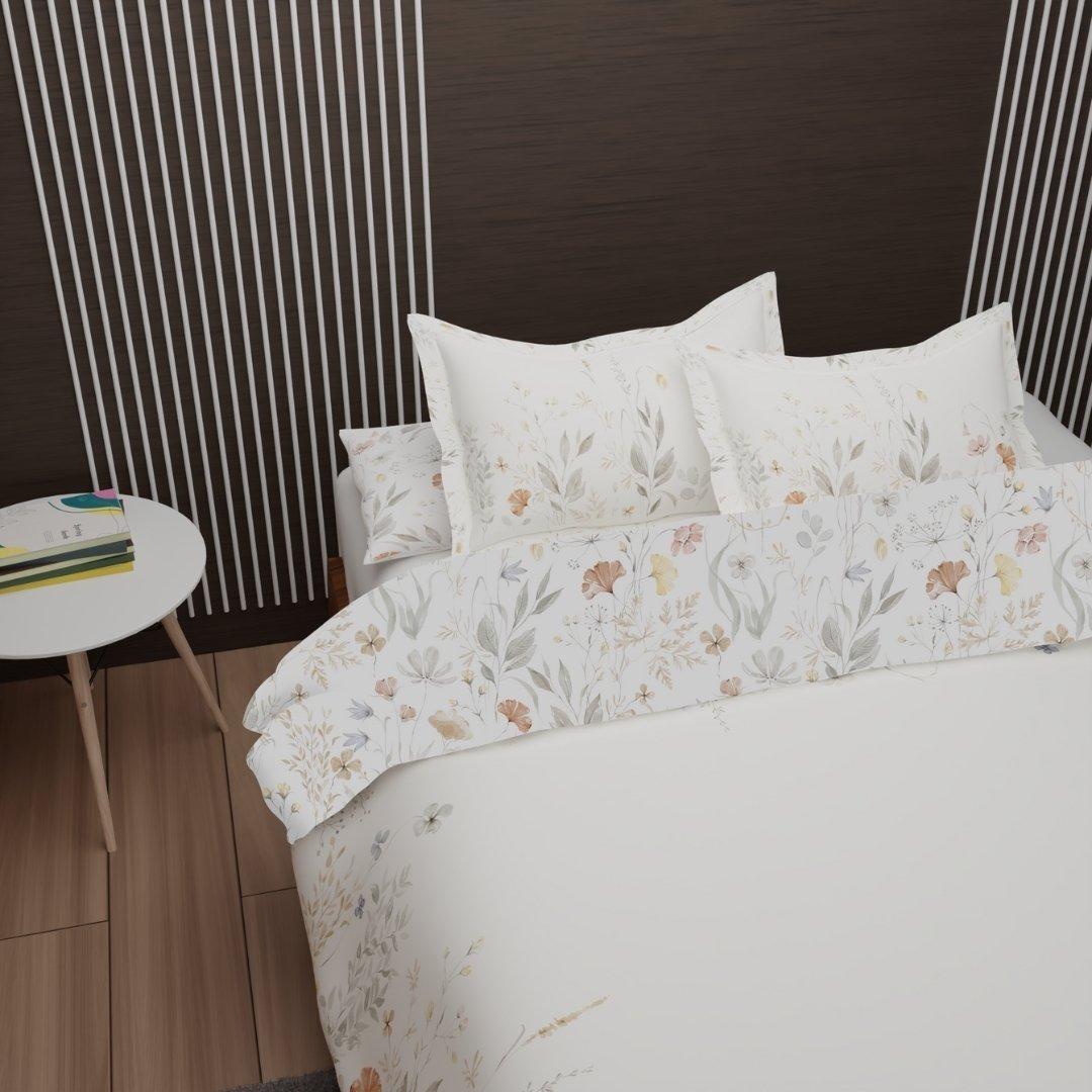 

Lush 5pcs duvet cover set white 200x200 cm