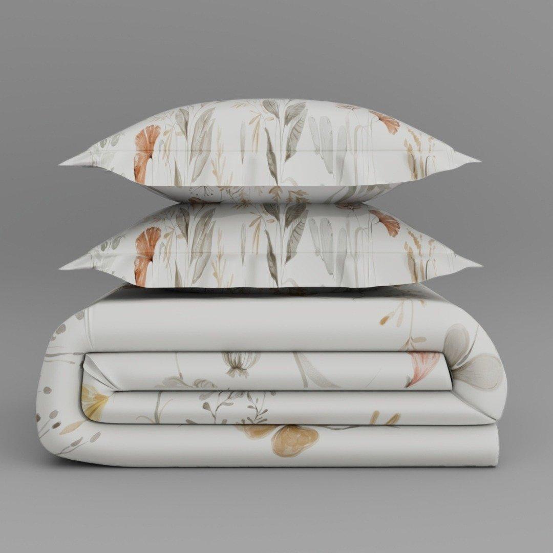 

Lush 5pcs duvet cover set white 240x260 cm