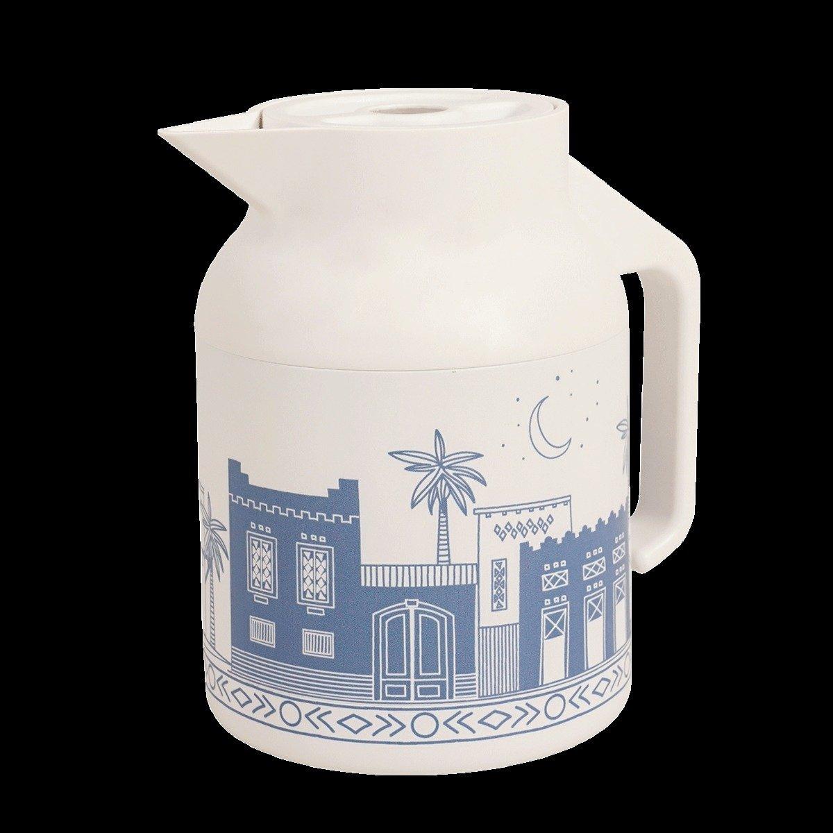 

Bahri stainless steel tea server blue/white 1. 5 litre