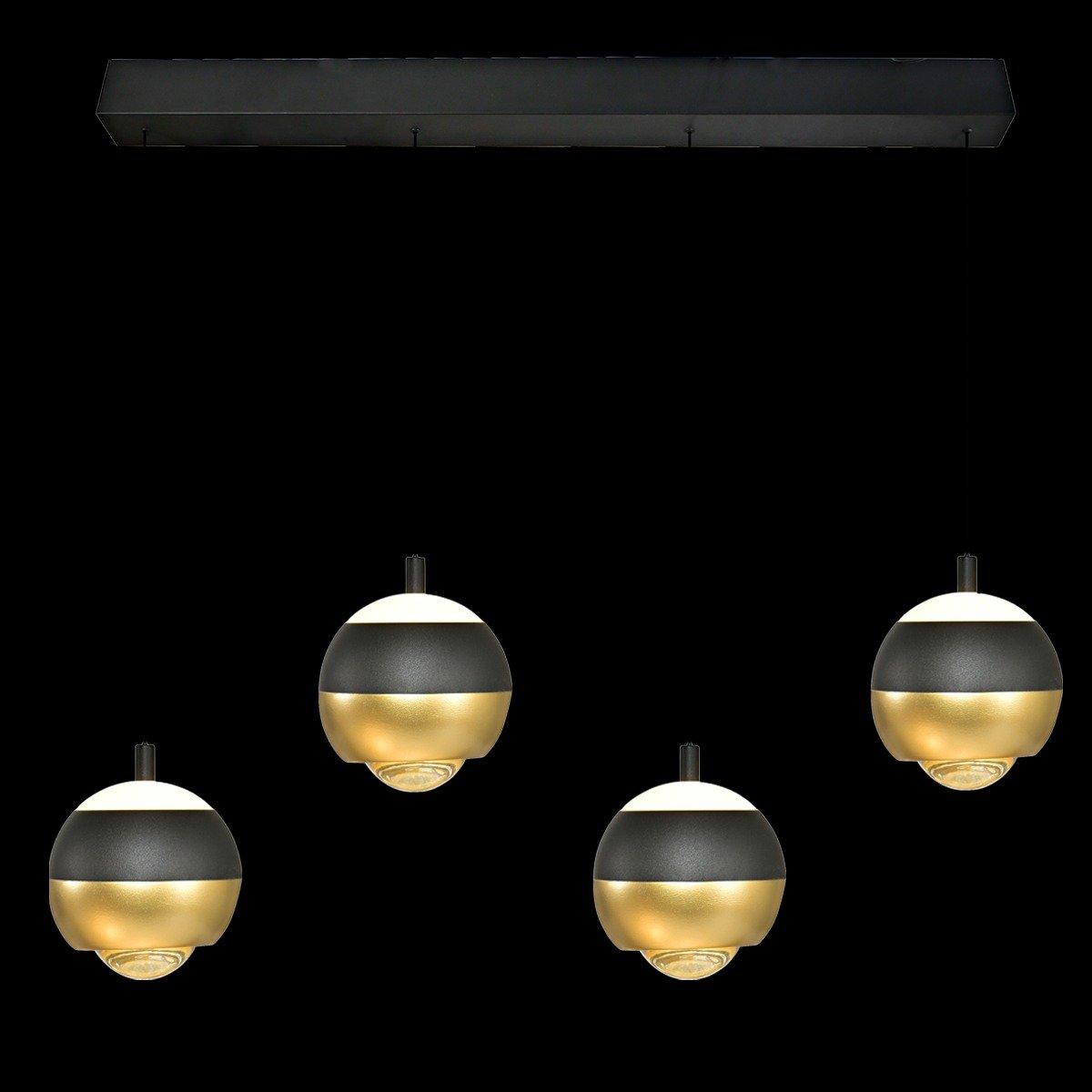 

Lei pendant lamp black/gold 150 cm