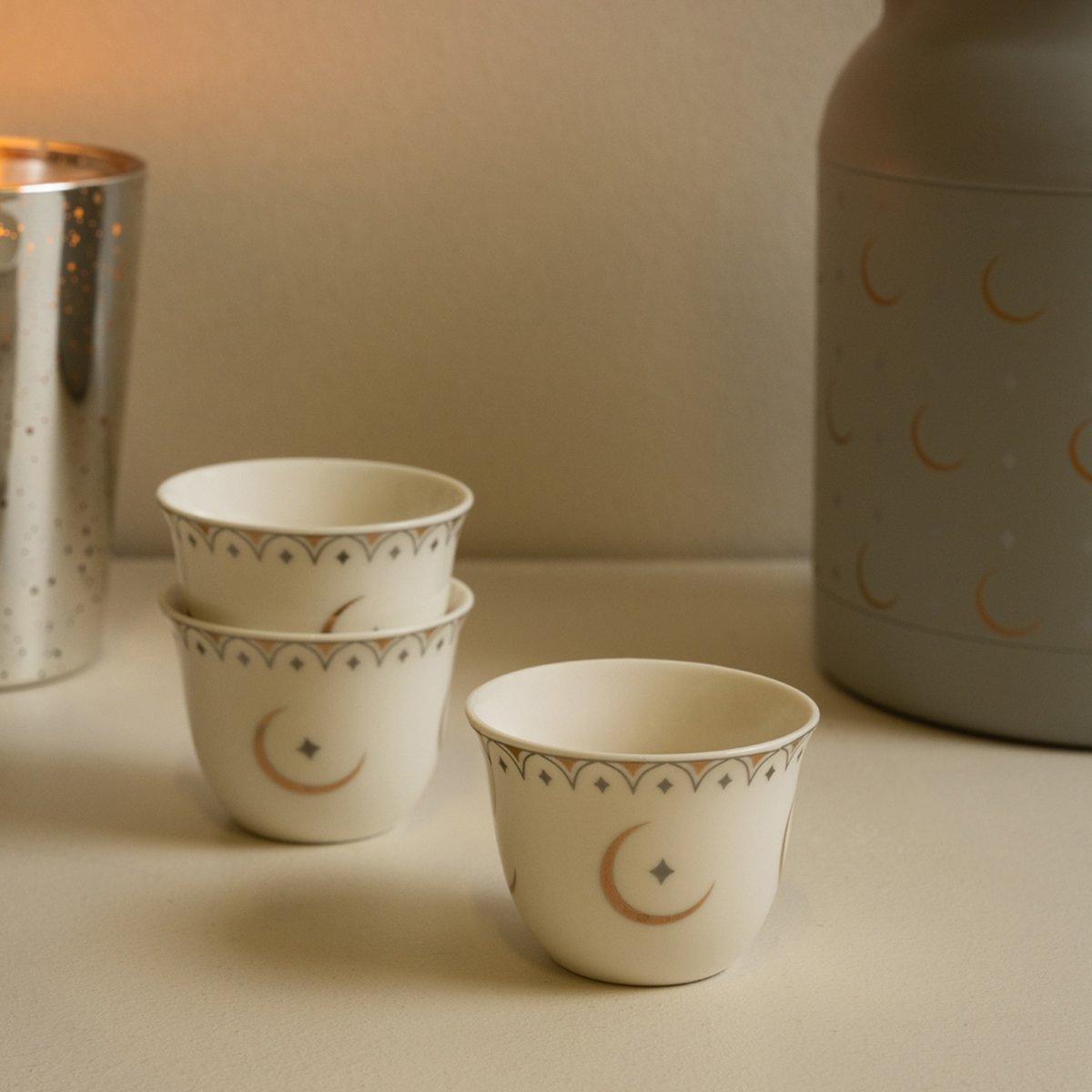 

Gamrah new bone gahwa cup set 6pcs gold