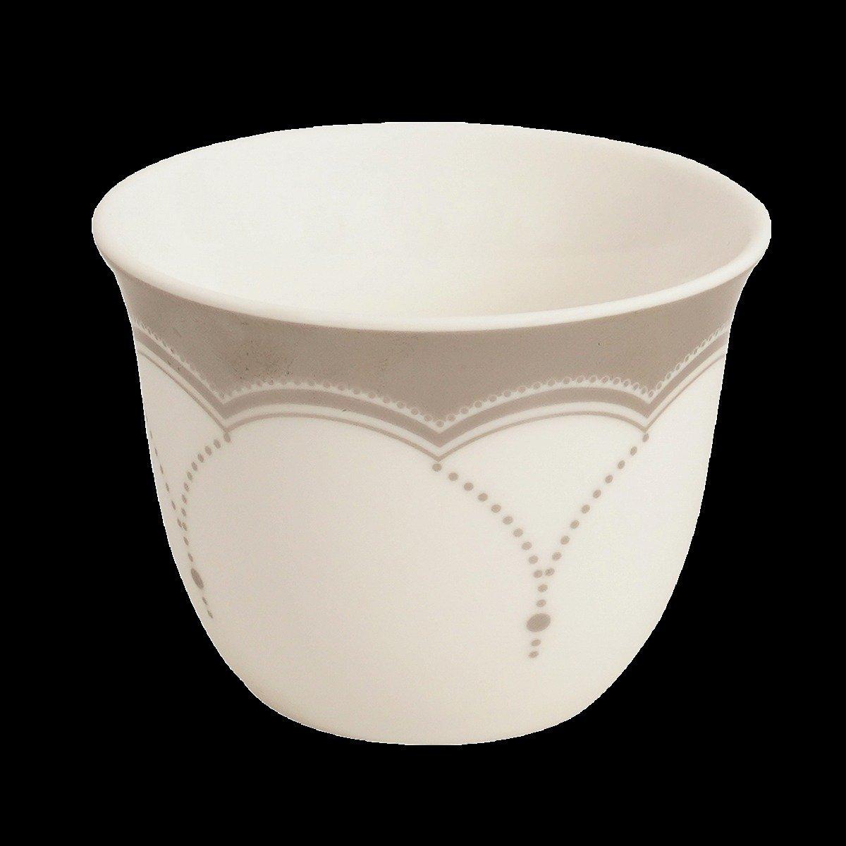 

Joury new bone gahwa cup set 6pcs silver