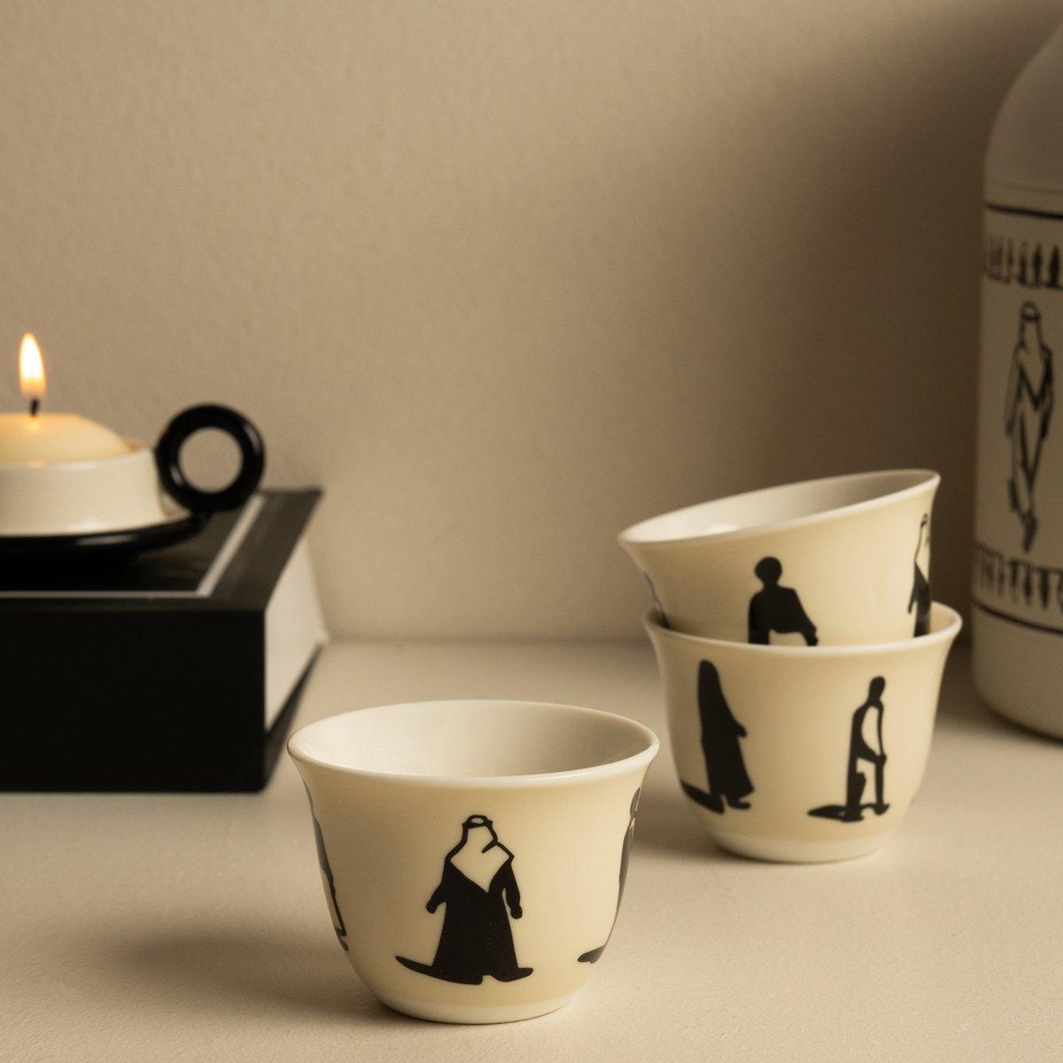 

Essence new bone gahwa cup set 6pcs black